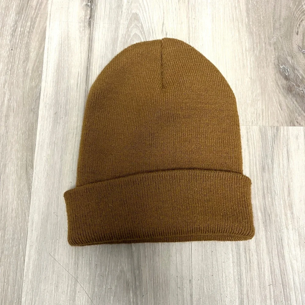 Carhartt‎ Kids Beanie Hat OS Brown Knit Logo Patch